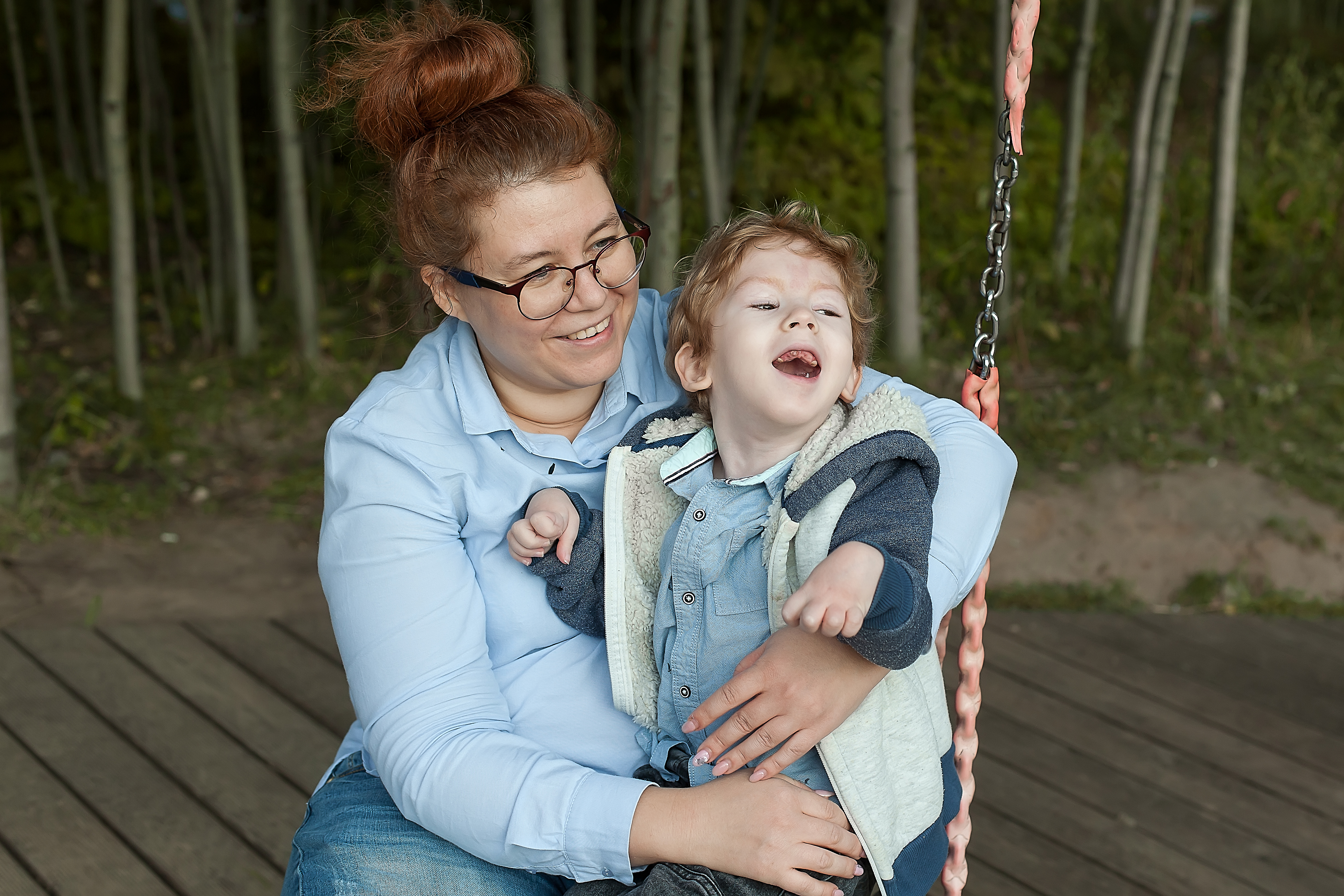Mum with disabled child
